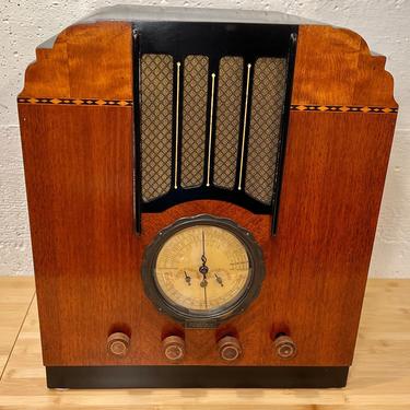 1934 Airline AM Shortwave Tombstone Radio, Full Electronic Restoration 62-131 