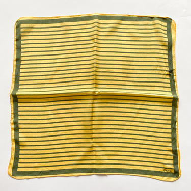 1970s Vera Striped Silk Scarf 