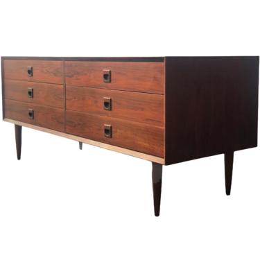 Free and Insured Shipping within US - Vintage Danish Rosewood Mid Century Modern Credenza or Console 