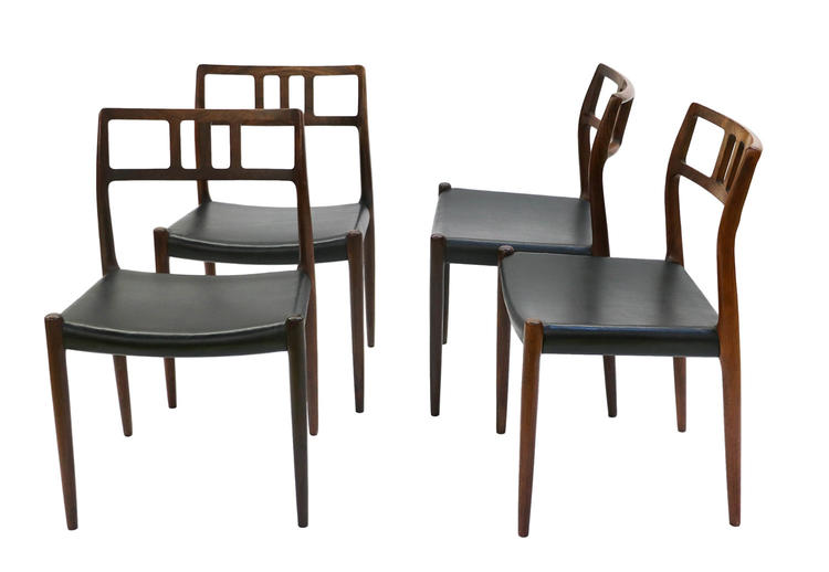 Danish Modern Rosewood Niels Moller #79 Dining Chairs 