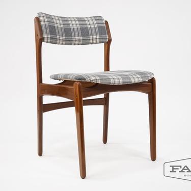 Plaid Upholstered Buch Style Chair