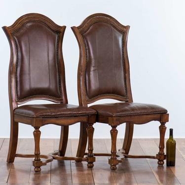 Set Of 6 Gothic Revival Dining Chairs W Nailhead Detail