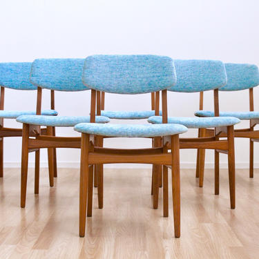 Set of Six Mid Century Danish Modern TSM 'No3' Dining Chairs 