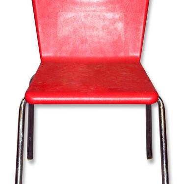 Vintage Retro Red Plastic Chair