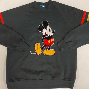 Vtg Disney Mickey Mouse Black Long Sleeved XL Sweater