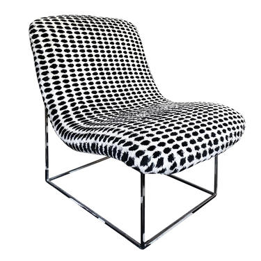 Milo Baughman for Thayer Coggin Mod Lounge Chair W/ Chrome Frame 