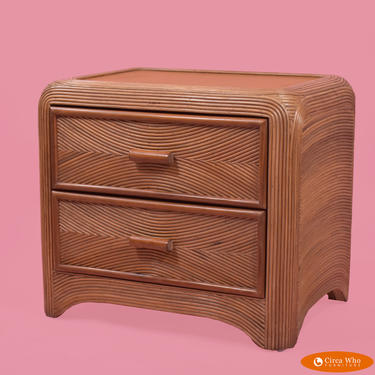Single Pencil Reed Small Nightstand
