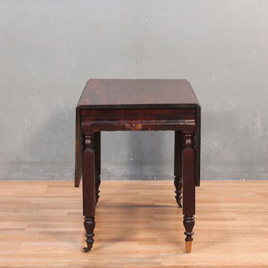 Flame Mahogany Empire Drop-Leaf Dining Table