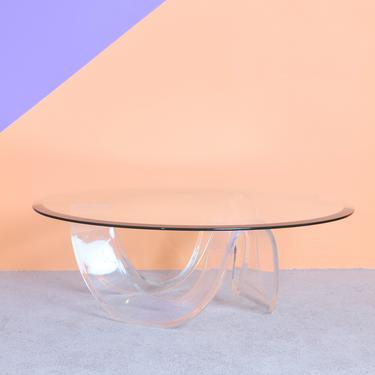 Lucite Ribbon Coffee Table