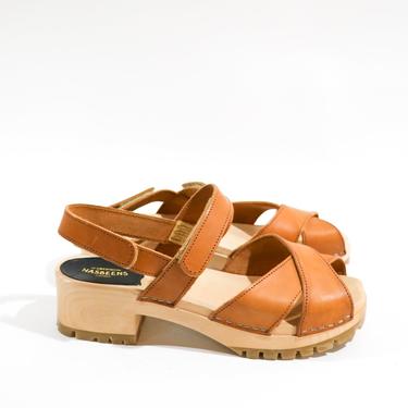 Swedish Hasbeens Clog Sandals, Size 41