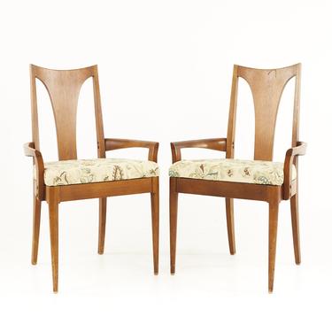 Broyhill Brasilia II Mid Century Captains Dining Chairs - Set of 2 - mcm 