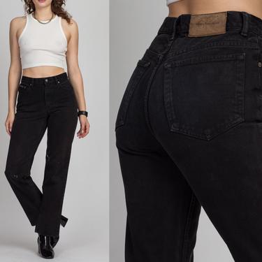 Vintage Black Calvin Klein Jeans - Medium, 29&quot; | 90s 00s CK Denim Pants Tapered Leg Mom Jeans 