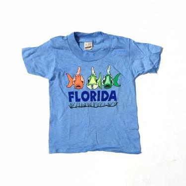 Vintage 90's KIDS Florida Fish Graphic T-Shirt Sz 2/4 