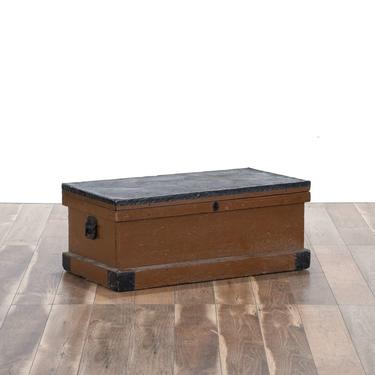 Rustic Industrial Chest W Compartment Trays 