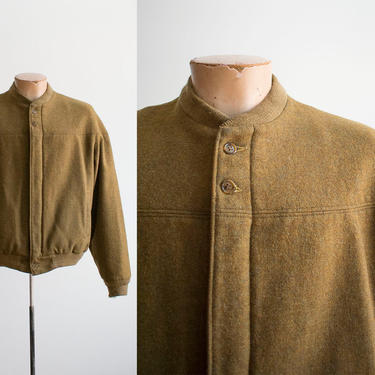 Vintage Woolrich Jacket / Vintage Zip Up Woolrich Jacket / Olive Green Wool Jacket / Vintage Woolrich Jacket Small / American Vintage 