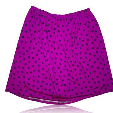 90s Skort Purple Polka Dot High Waisted Mini Skort // Size Medium 