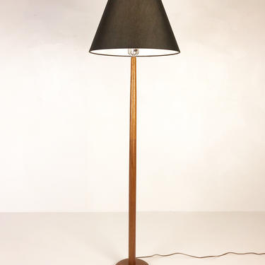 Danish Sculpted Teak 3-way Floor Lamp, Circa 1960s (#2) - *Please see notes on shipping before you purchase. 