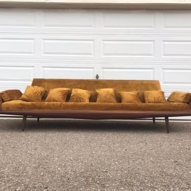 Mid Century Modern Adrian Pearsall 2000-s Gondola Sofa Couch Original Velvet Free Continental US Shipping 