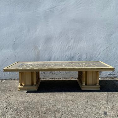 Antique Coffee Table Baroque Rococo Formal Hollywood Regency Beach Florentine Chippendale Coastal Boho Chic Wood Vintage CUSTOM PAINT AVAIL 