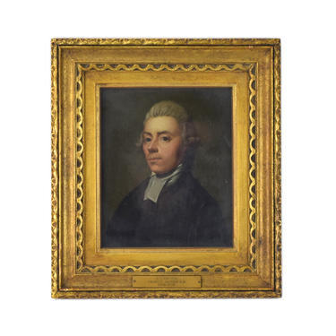 18th Century Miniature Oil Painting Portrait of Lawyer Attributed Francis Hayman 