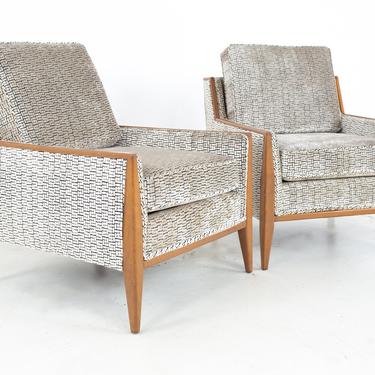 Paul McCobb Style Mid Century Lounge Chairs - Pair - mcm 