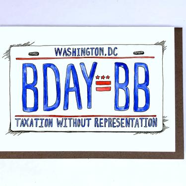 DC Bday BB Birthday Watercolor Illustrated Greeting Card/Stationery + Envelope