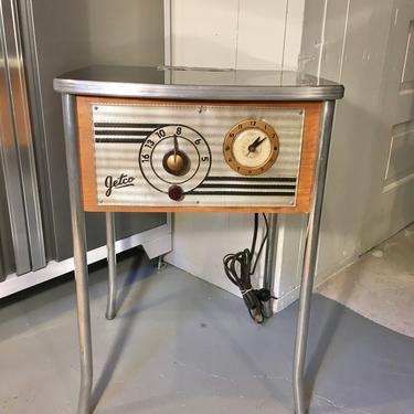 1940s Jetco Motel Coin-Op Clock Radio, Elec Serviced & Working Well 