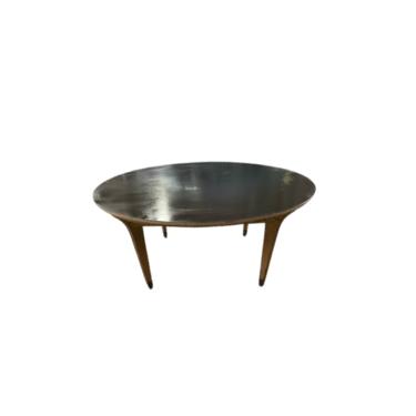 Round Black Top and Wood Mcm Coffee Table
