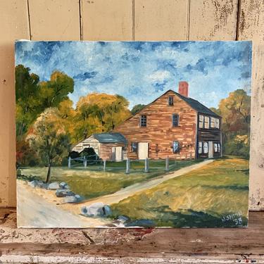 Saltbox Oil on Canvas Painting