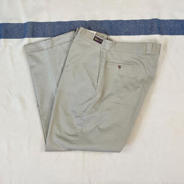 Size 50x31 Vintage 1950s 1960s Big Smith Cramerton Cloth Khaki Cotton Chinos Pants with Cuffs 
