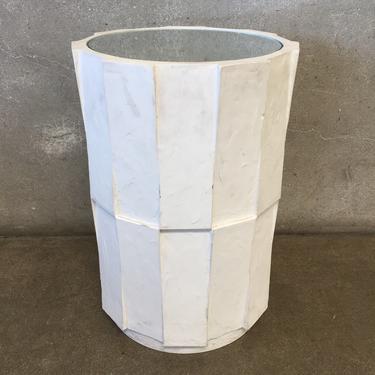 Modern White Cubist End Table