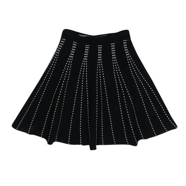 Club Monaco - Black &amp; White Knit &quot;Plunetta&quot; Circle Skirt Sz XS