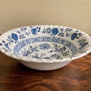 Blue Onion Serving Bowl Wood and Sons Blue Fiord 