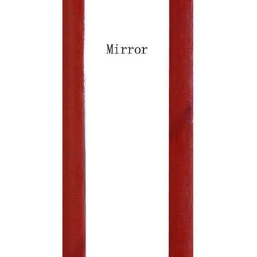 Oriental Tall Rectangular Red Fabric Lacquer Frame Floor Mirror wk2041E 