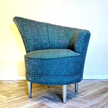 Vintage Asymetrical Accent Chair 