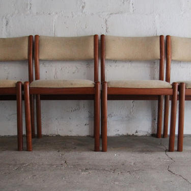 Mid Century Modern Danish Teak Dining Chairs by J L Moller  S/4 