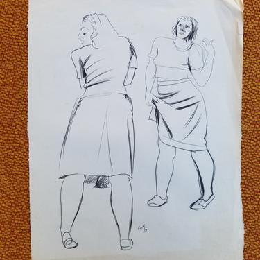 Female Sketch by Herman Volz 