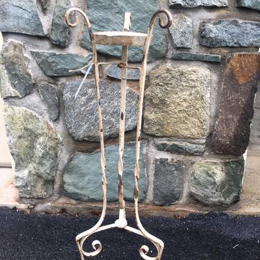 Vintage Rusty Wrought-Iron Plant Stand