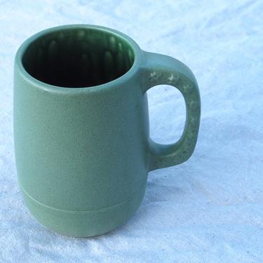 Green Coffee Mug Cartier Canada Vintage Pottery Mug Large Coffee Tea Mug California Pottery Mug Art Pottery Mug Green Glazed Mug 