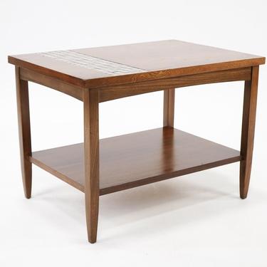 Lane Walnut Side Table w/ Tile Top