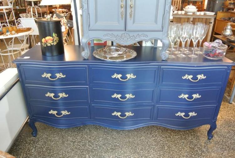 Blue painted dresser. $595