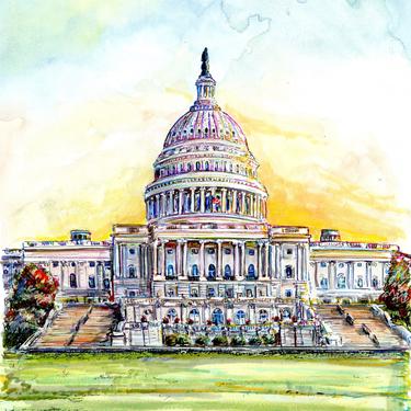 U.S. Capitol at Sunrise by Cris Clapp Logan 
