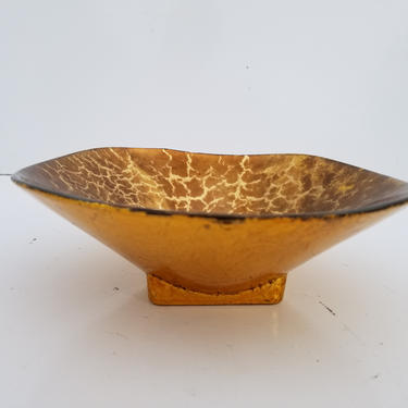 Italian  Tortoise  Shell  Murano  Glass Bowl. 