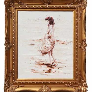 Chinese Oil Painting Framed Wall Decor s1928e 