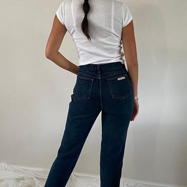 70s Calvin Klein jeans / vintage dark wash designer high waisted Calvin Klein jeans | Made in USA | 27 W size 4 