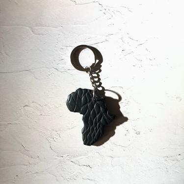 Africa Embossed Polymer Clay Keychain | Minimalist | Gift for Her | Gift for Him | Gift for Kids | Stainless Steel | Lightweight | Accessory 