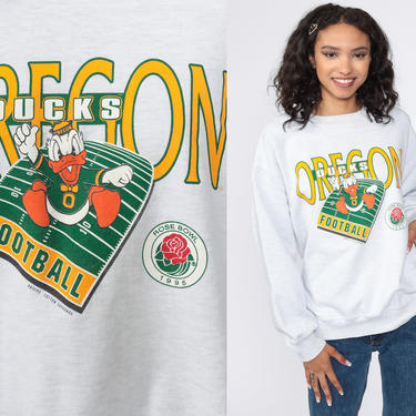 Oregon Ducks Sweatshirt 1995 Rose Bowl Champs Football Shirt 90s NFL Shirt Graphic Tee Sports Vintage Medium Large 