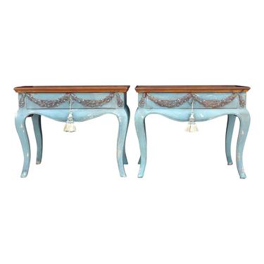 Bloomingdales Country French Side Tables Made in Italy - a Pair 