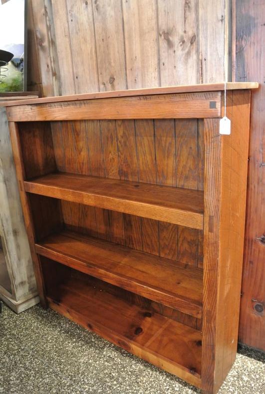 Rustic pine bookshelf