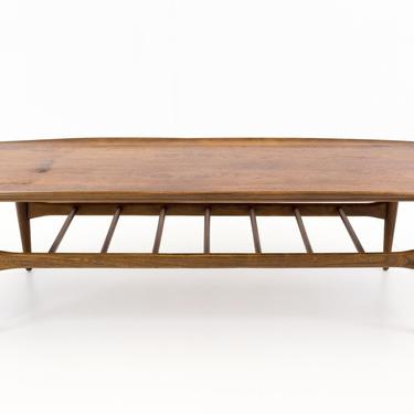 Bassett Danish Modern Style Surfboard Coffee Table - mcm 
